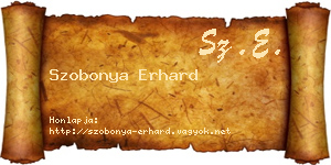 Szobonya Erhard névjegykártya
